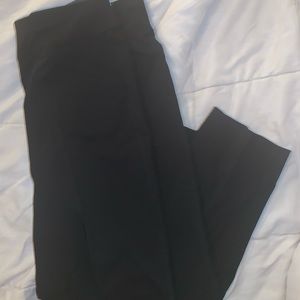 Black cropped skinny slacks